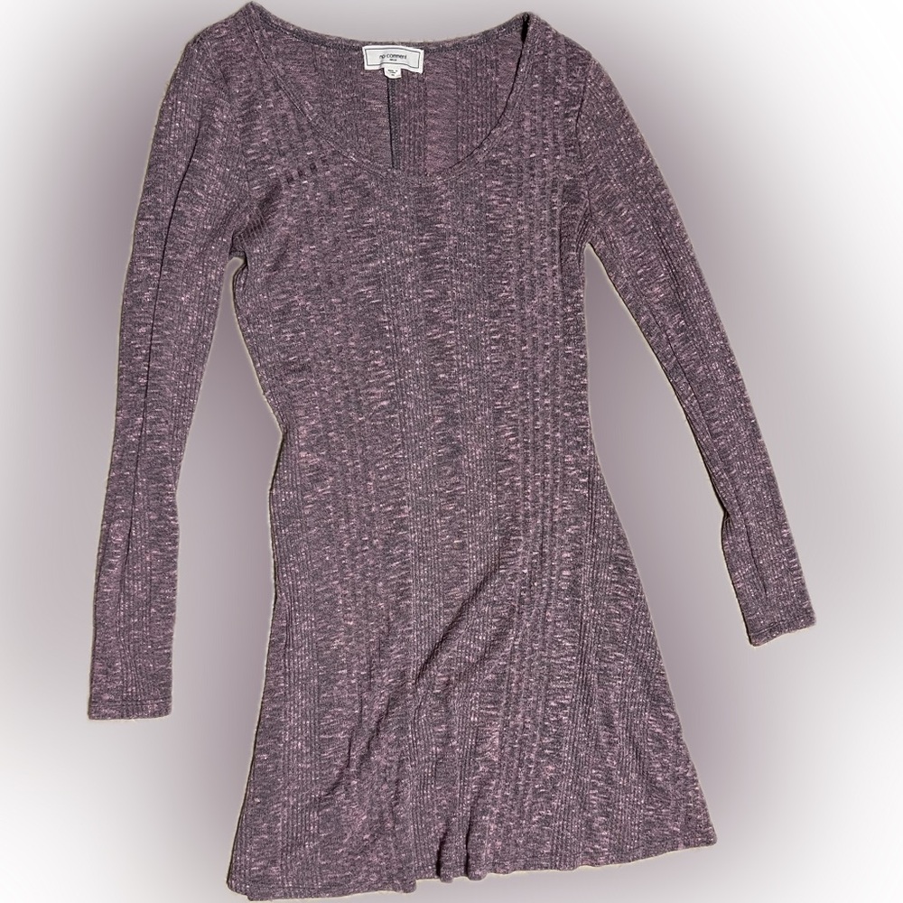 💥Sweater Dress Long Sleeve Ribbed Stretchy Women Above Knee Mini Medium